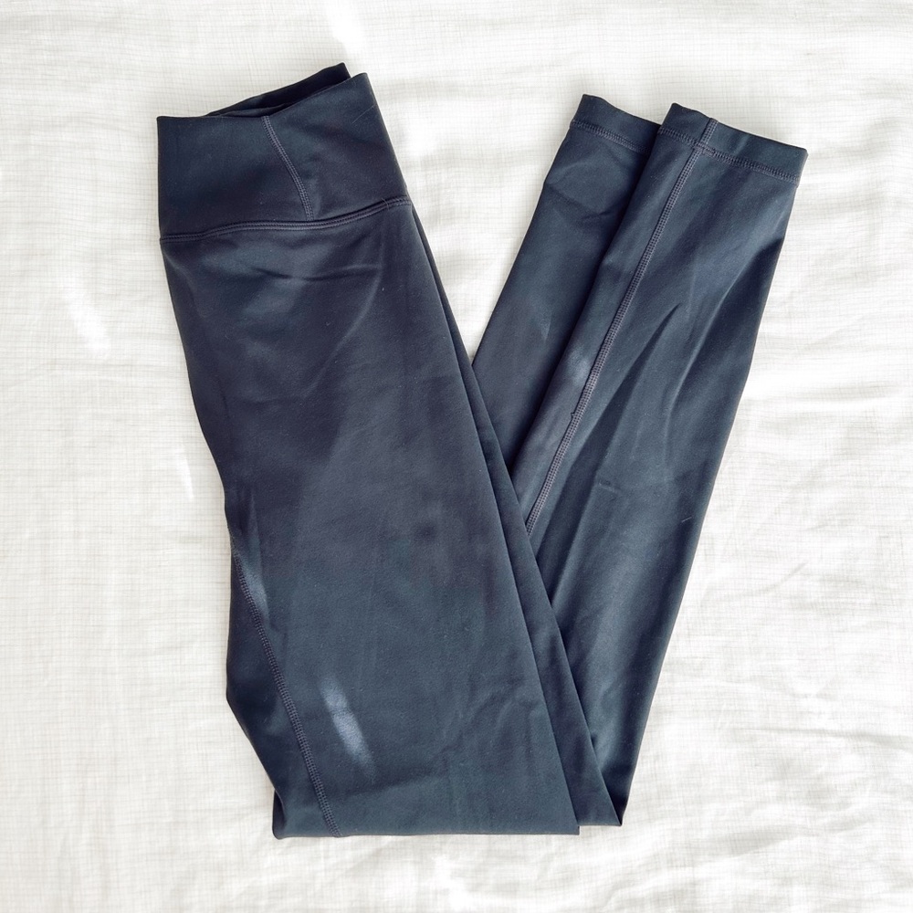 Women's Gray High-Waisted Leggings - Picture 2 of 3